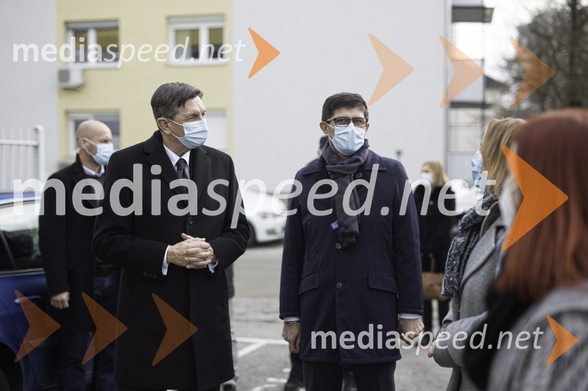  Borut Pahor, predsednik Republike Slovenije;  Matjaž Rakovec, župan Mestne občine KranjBorut Pahor na obisku v Mestni Občini Kranj