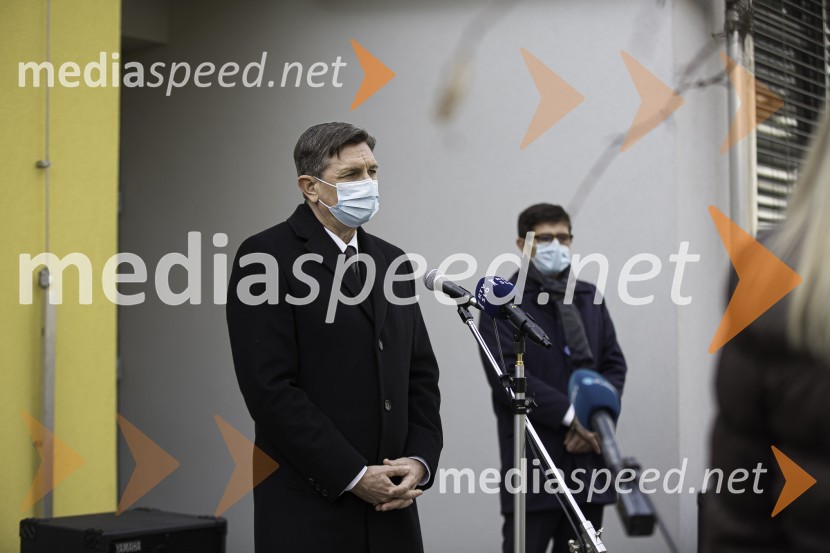  Borut Pahor, predsednik Republike Slovenije;  Matjaž Rakovec, župan Mestne občine KranjBorut Pahor na obisku v Mestni Občini Kranj