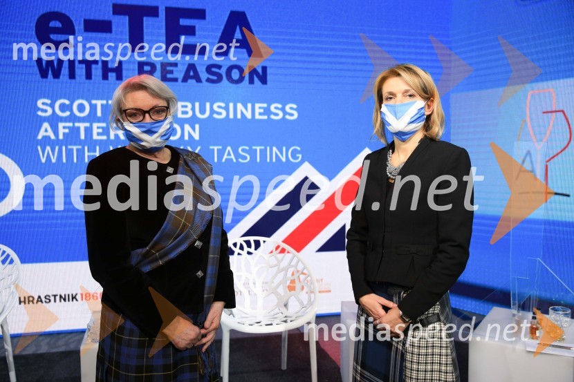  Majda Debevc, sommelierka, strokovnjakinja za žgane pijače in vina;  Barbara Uranjek, direktorica, Britansko-slovenska gospodarska zbornicaE čaj z razlogom - Degustacija škotskih viskijev