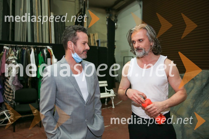  Vojko Belšak, igralec;  Vladimir Vlaškalić, igralecNa pripravah za spletno premiero Romea in Julije