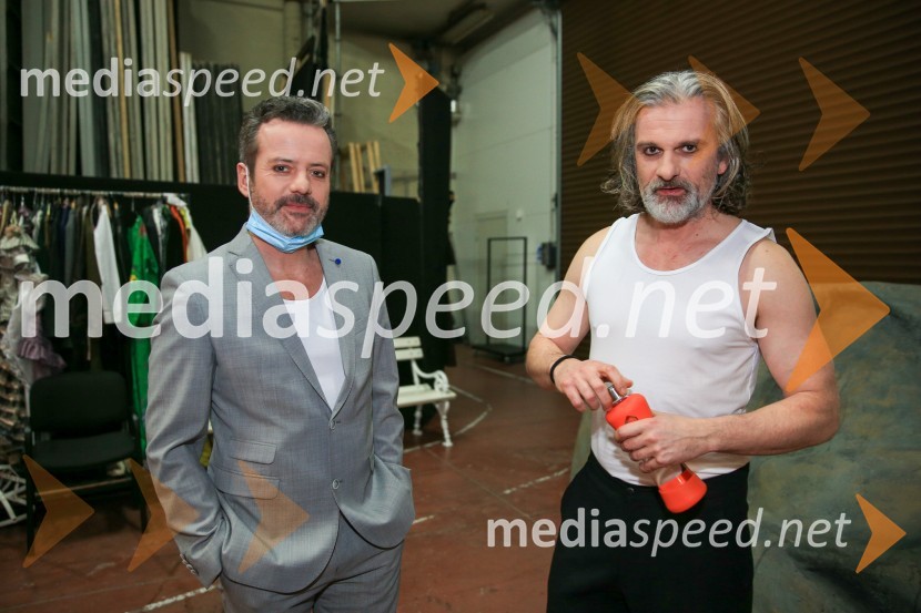  Vojko Belšak, igralec;  Vladimir Vlaškalić, igralecNa pripravah za spletno premiero Romea in Julije