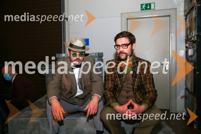  Vojko Belšak, igralec;  Kristijan Ostanek, igralecNa pripravah za spletno premiero Romea in Julije