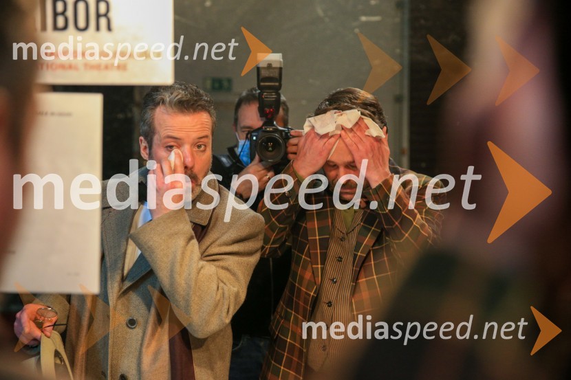  Vojko Belšak, igralec;  Kristijan Ostanek, igralecNa pripravah za spletno premiero Romea in Julije