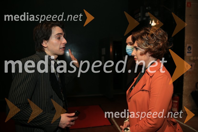  Petja Labović, igralec;  Maša Žilavec, igralkaNa pripravah za spletno premiero Romea in Julije