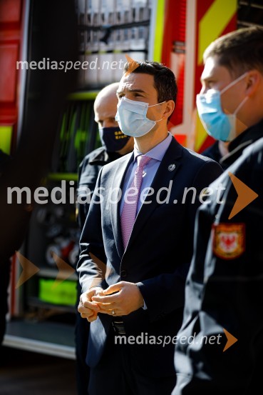 Minister Tonin obiskal MO Kranj