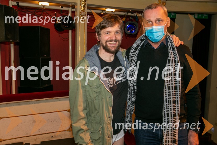  Matevž Biber, igralec;  Danilo Rošker, direktor SNG MariborSkupaj sami, premiera drame SNG Maribor