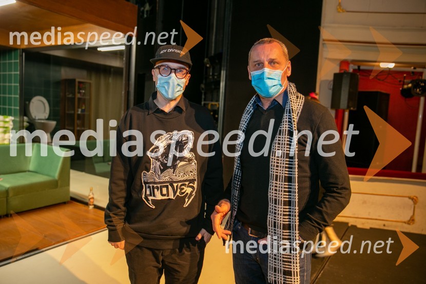  Nejc Gazvoda, filmski režiser in pisatelj;  Danilo Rošker, direktor SNG MariborSkupaj sami, premiera drame SNG Maribor