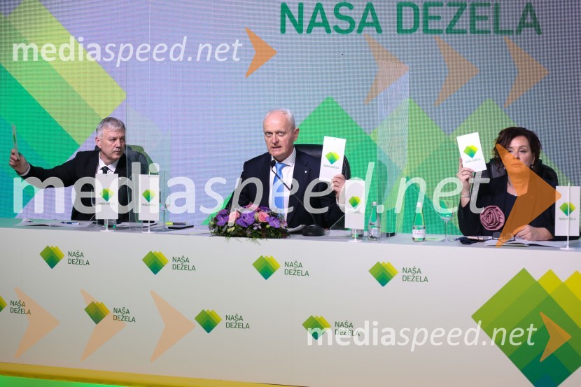  Borut Nejc Razgoršek, stranka Naša dežela;  Danilo Burnač, stranka Naša dežela;  Anita Manfreda, stranka Naša dežela, direktorica Občinske uprave BrdaNaša dežela, ustanovitvena seja stranke Aleksandre Pivec