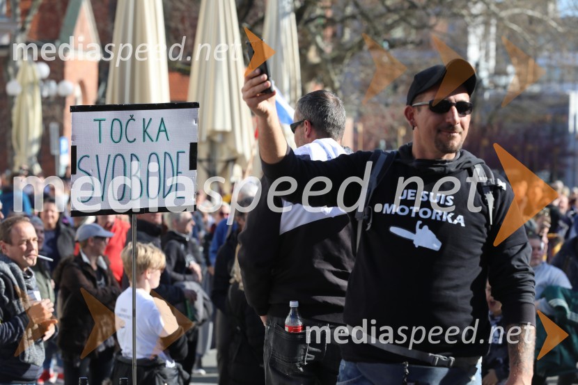 Protest proti ukrepom za preprečevanje COVID 19