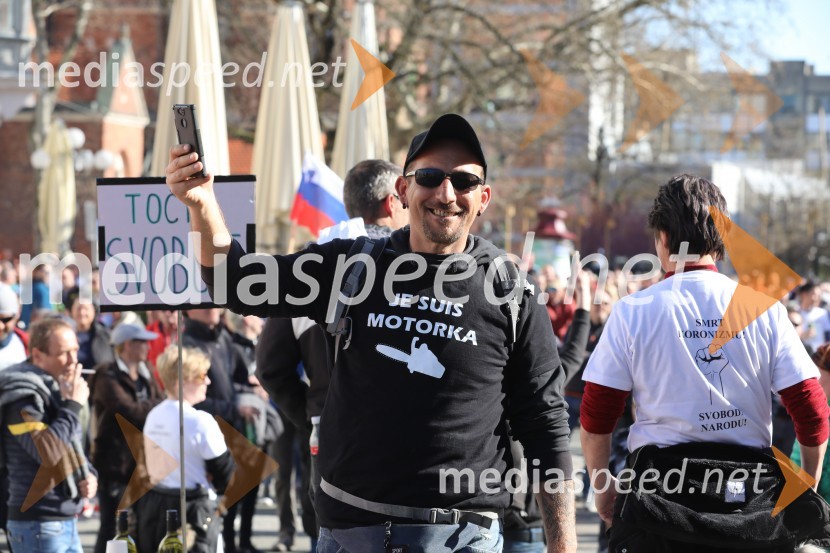 Protest proti ukrepom za preprečevanje COVID 19