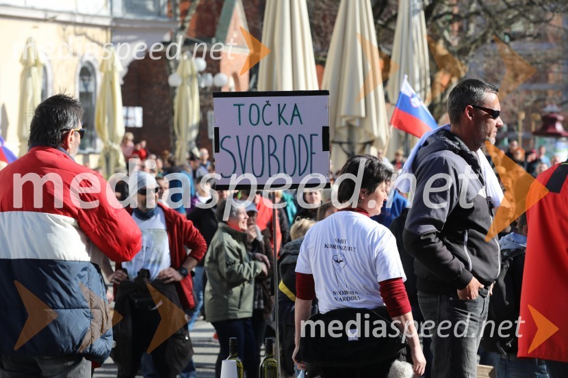 Protest proti ukrepom za preprečevanje COVID 19