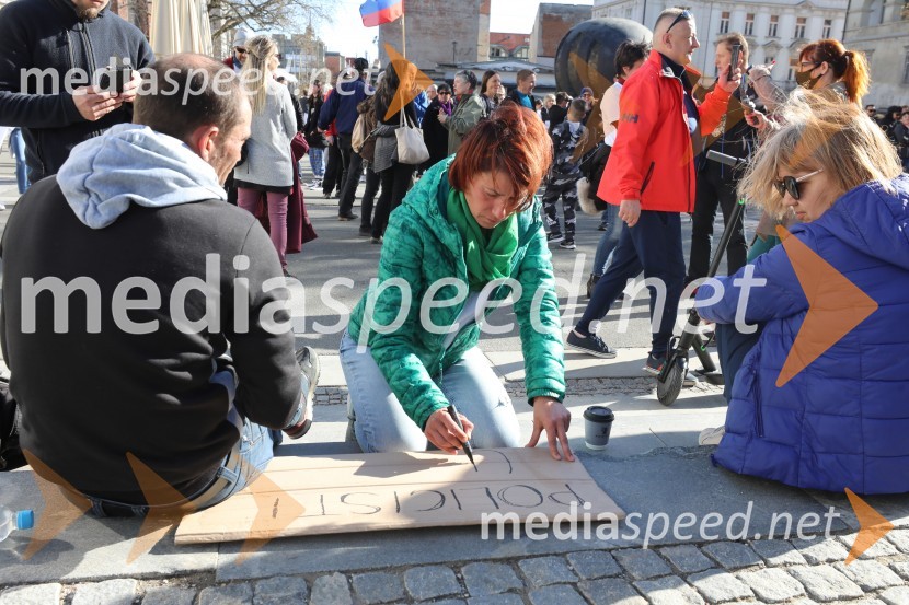 Protest proti ukrepom za preprečevanje COVID 19