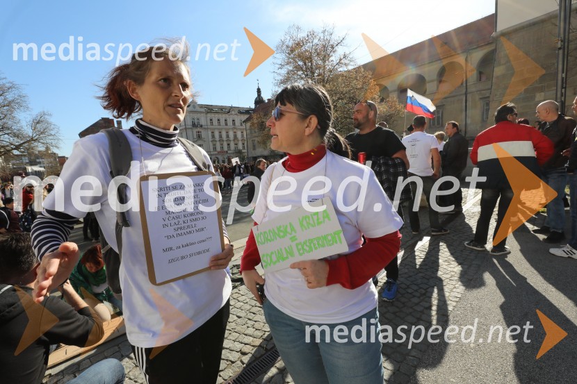 Protest proti ukrepom za preprečevanje COVID 19
