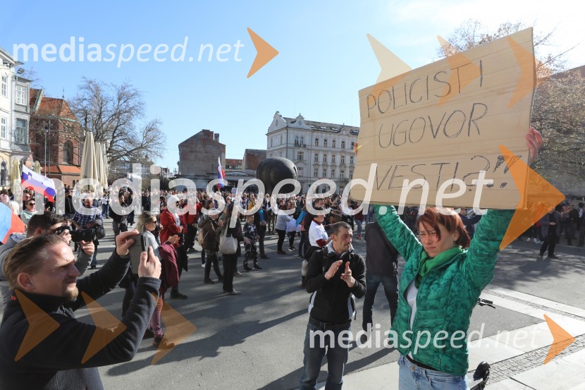 Protest proti ukrepom za preprečevanje COVID 19