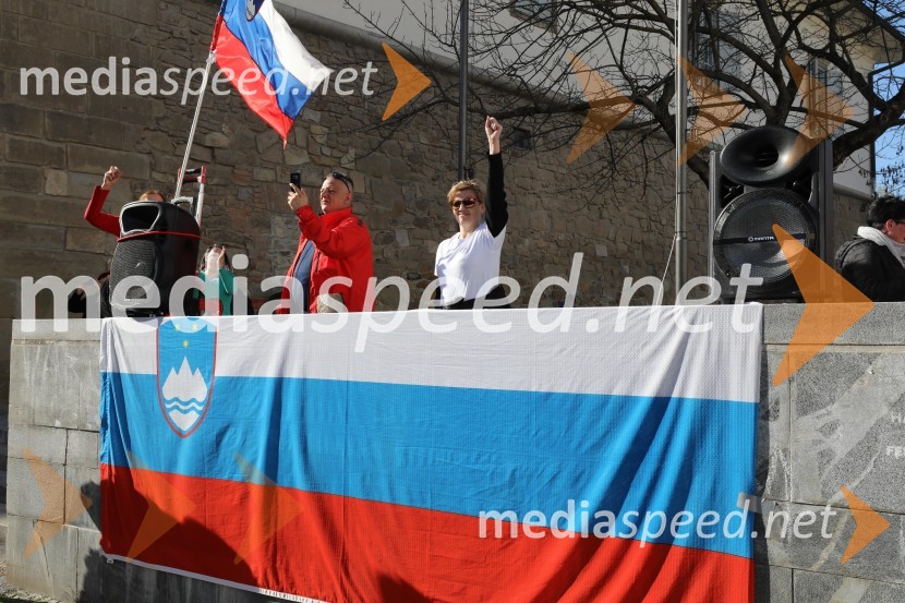 Protest proti ukrepom za preprečevanje COVID 19