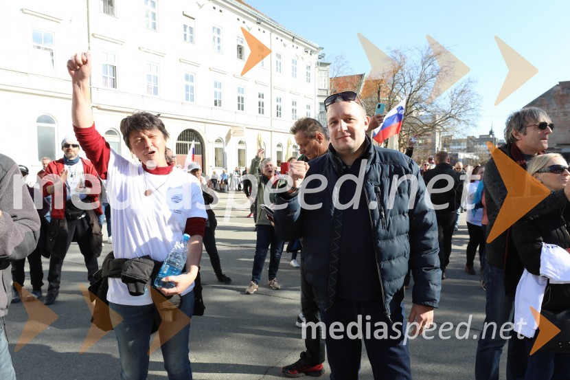 Protest proti ukrepom za preprečevanje COVID 19