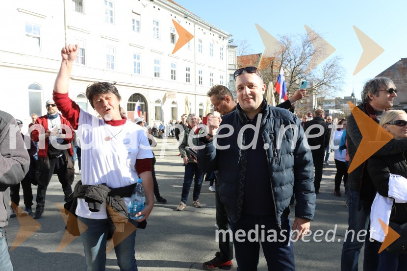 Protest proti ukrepom za preprečevanje COVID 19