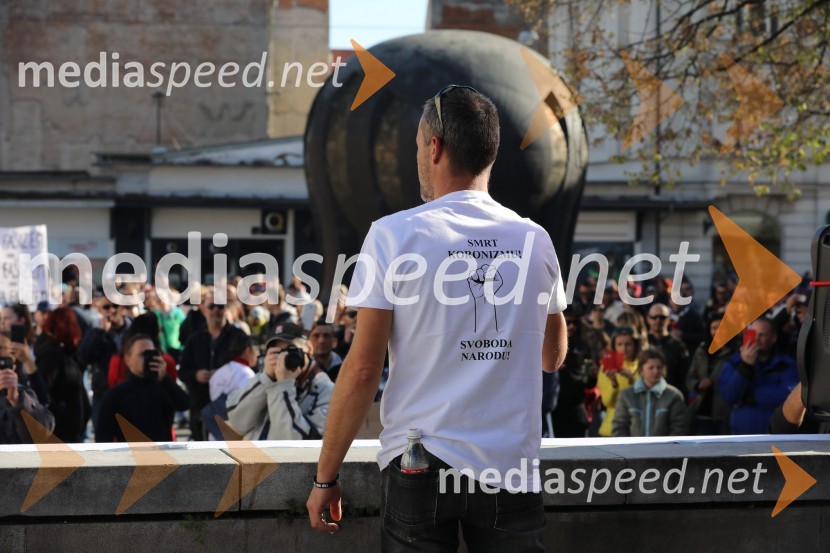 Protest proti ukrepom za preprečevanje COVID 19