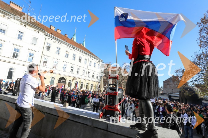 Protest proti ukrepom za preprečevanje COVID 19