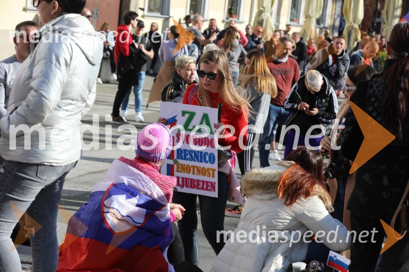 Protest proti ukrepom za preprečevanje COVID 19