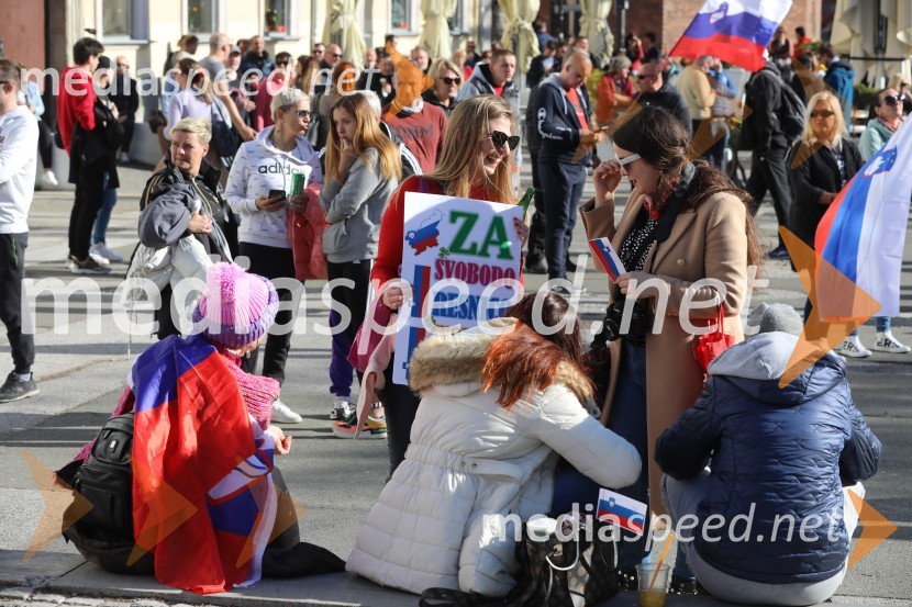 Protest proti ukrepom za preprečevanje COVID 19