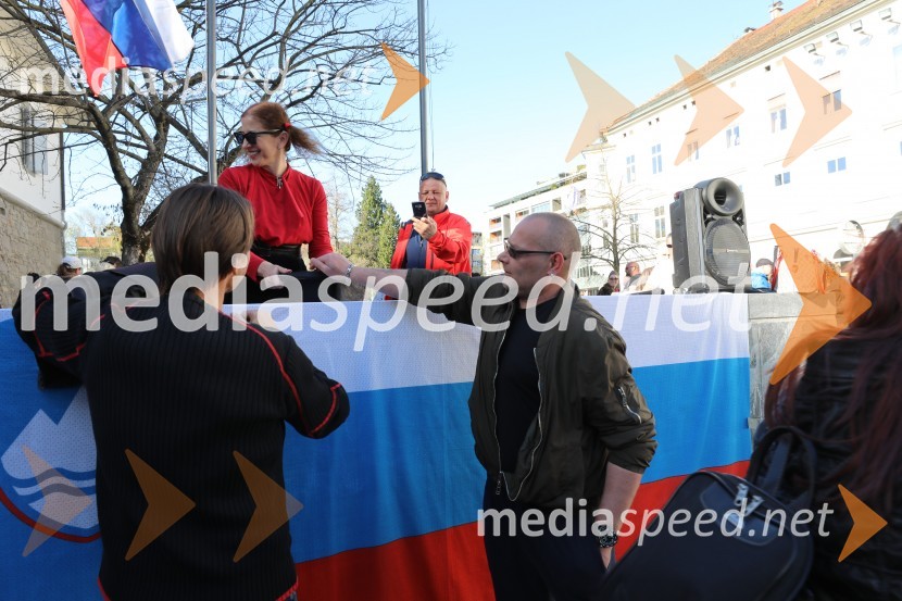 Protest proti ukrepom za preprečevanje COVID 19