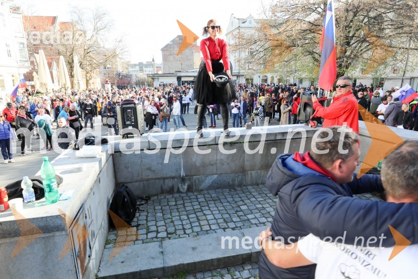 Protest proti ukrepom za preprečevanje COVID 19