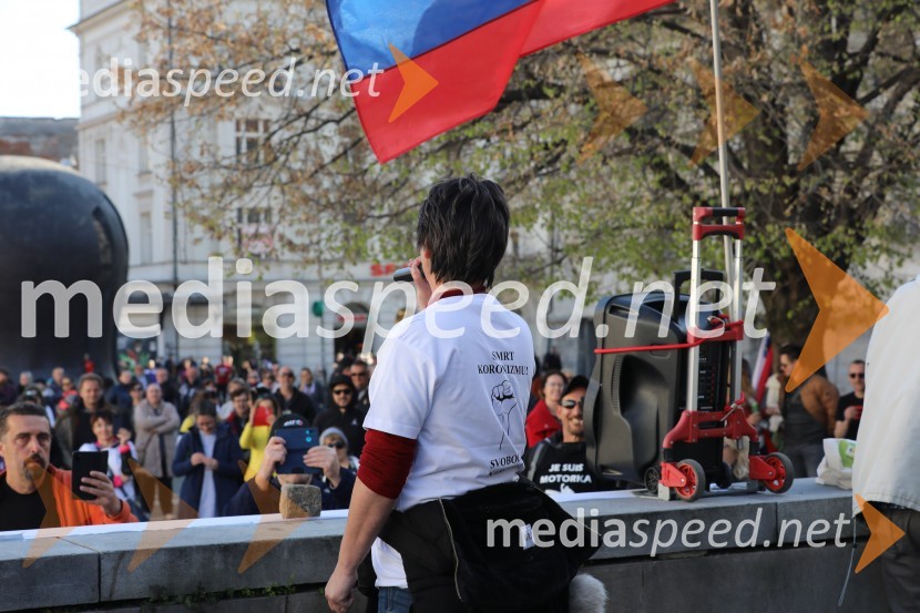 Protest proti ukrepom za preprečevanje COVID 19
