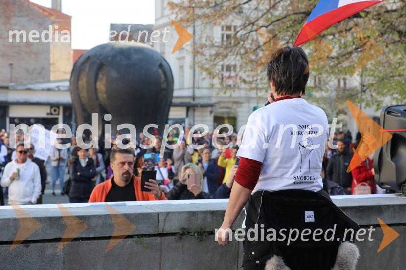 Protest proti ukrepom za preprečevanje COVID 19