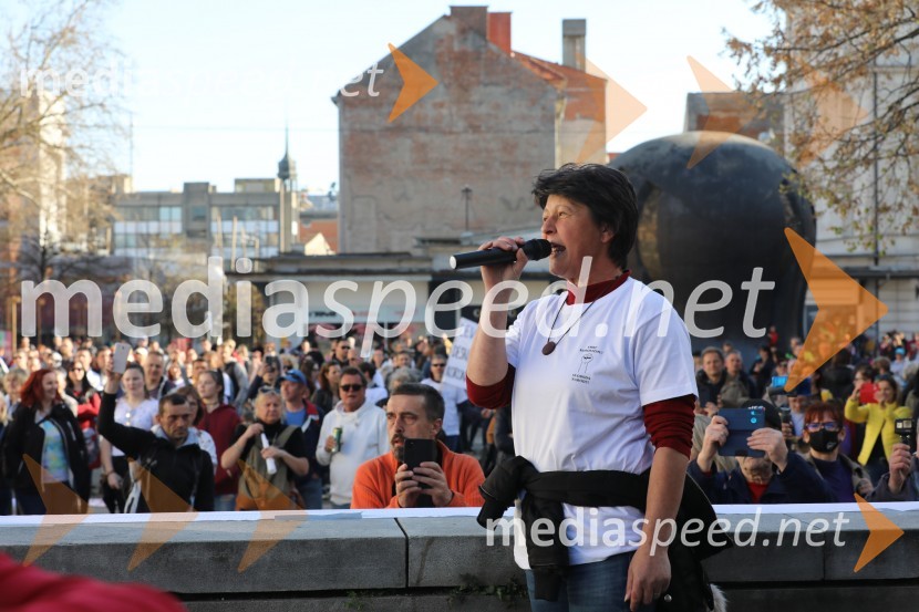 Protest proti ukrepom za preprečevanje COVID 19