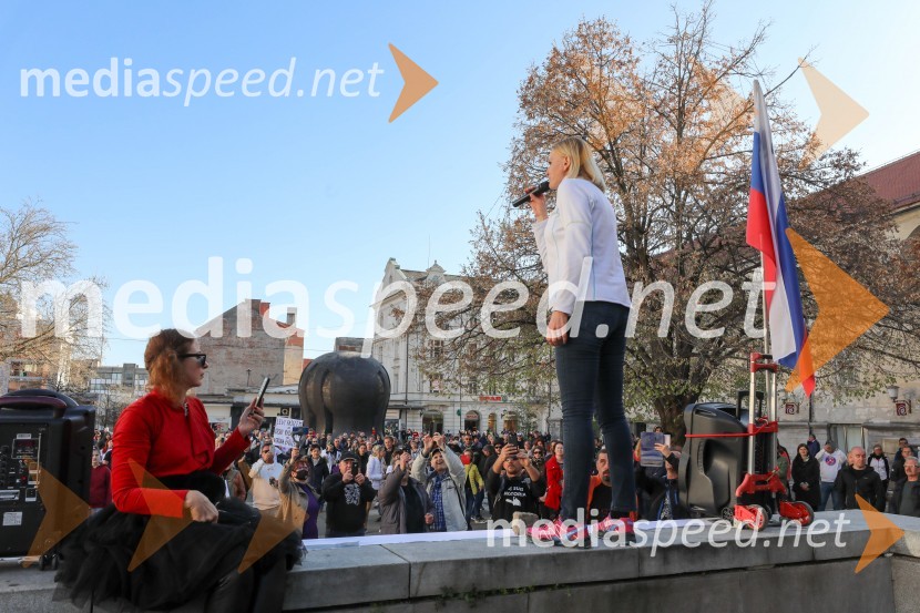 Protest proti ukrepom za preprečevanje COVID 19
