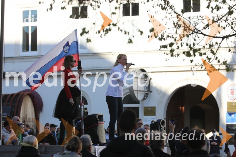 Protest proti ukrepom za preprečevanje COVID 19