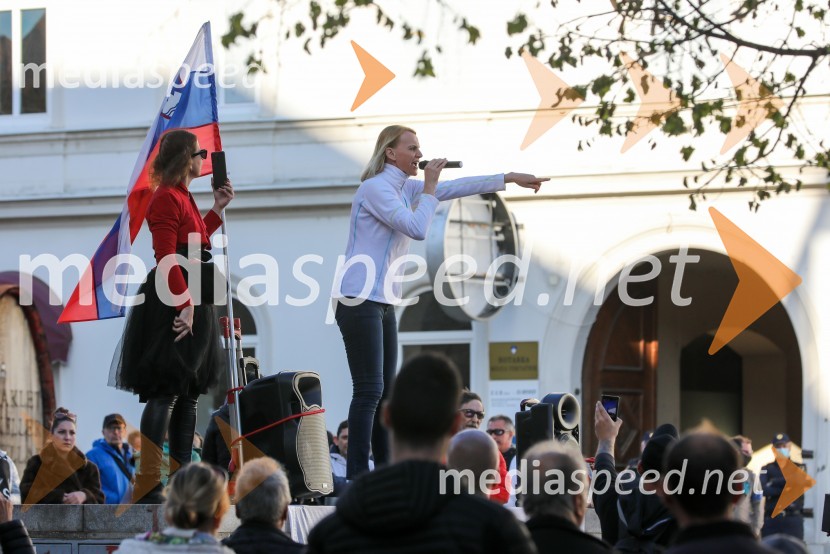 Protest proti ukrepom za preprečevanje COVID 19