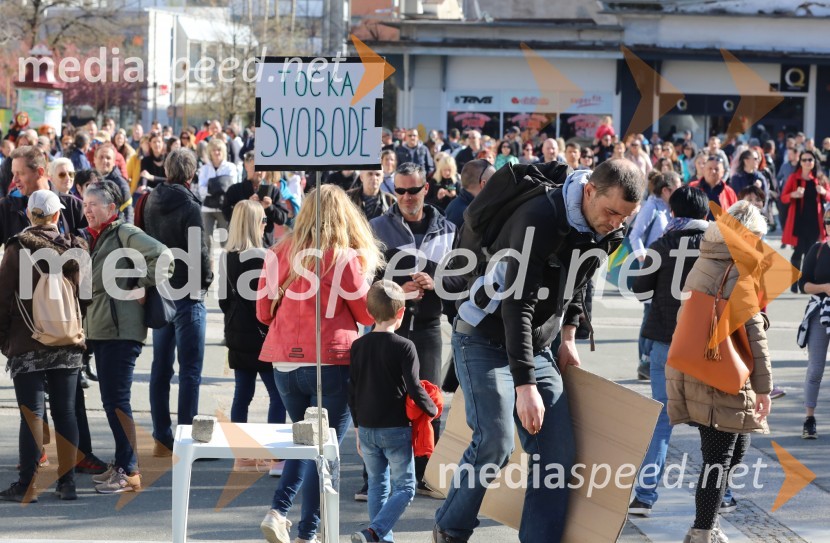 Protest proti ukrepom za preprečevanje COVID 19