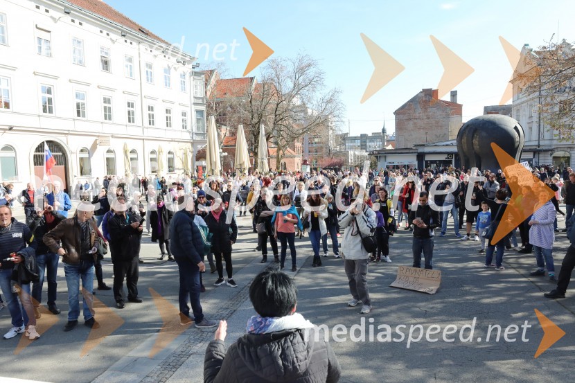 Protest proti ukrepom za preprečevanje COVID 19