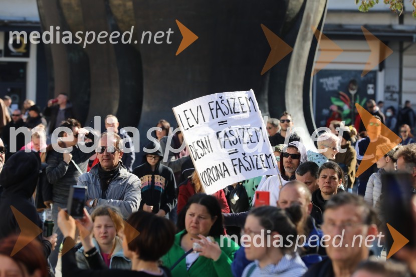 Protest proti ukrepom za preprečevanje COVID 19