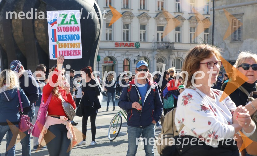 Protest proti ukrepom za preprečevanje COVID 19