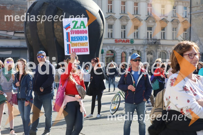 Protest proti ukrepom za preprečevanje COVID 19