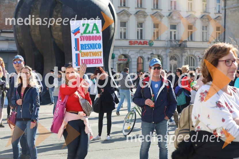 Protest proti ukrepom za preprečevanje COVID 19