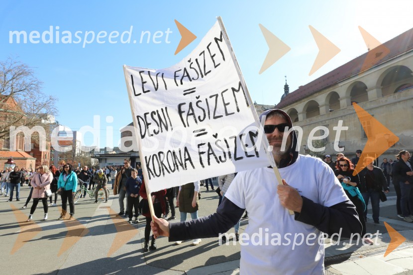 Protest proti ukrepom za preprečevanje COVID 19