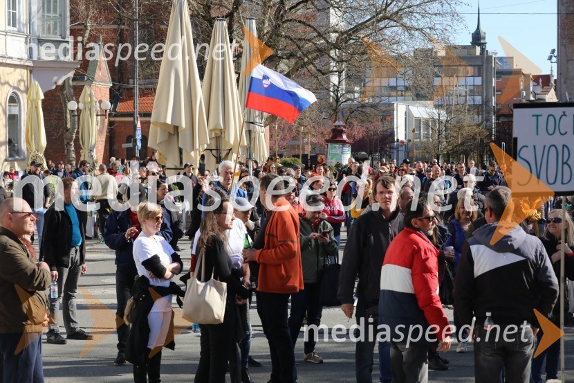 Protest proti ukrepom za preprečevanje COVID 19