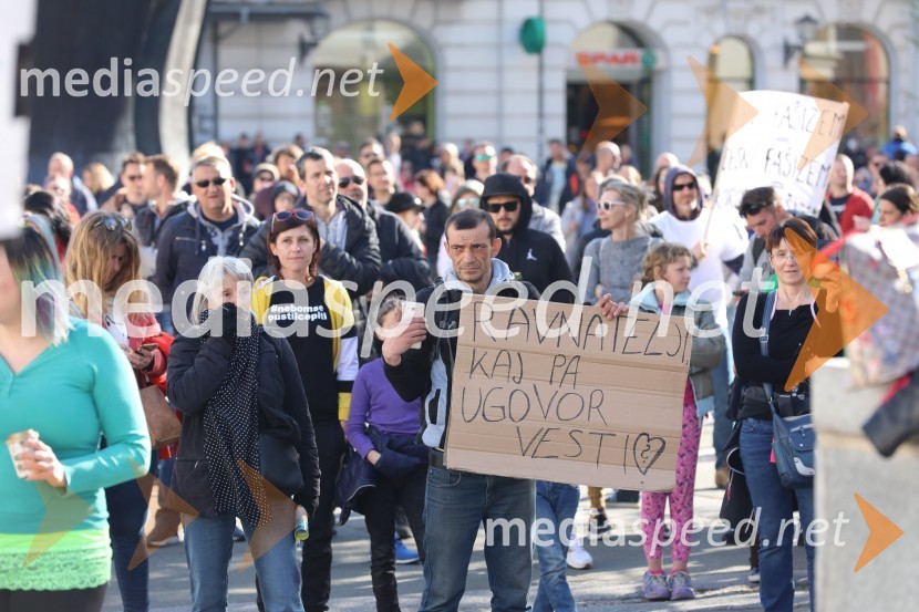 Protest proti ukrepom za preprečevanje COVID 19