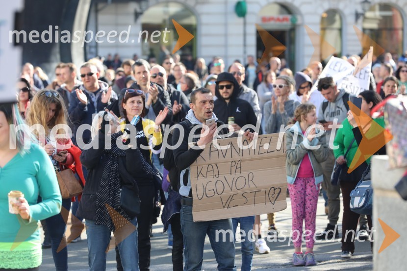 Protest proti ukrepom za preprečevanje COVID 19