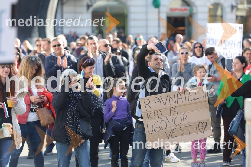 Protest proti ukrepom za preprečevanje COVID 19