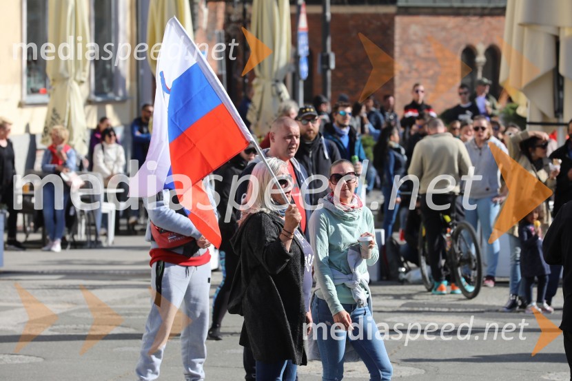 Protest proti ukrepom za preprečevanje COVID 19
