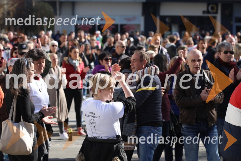 Protest proti ukrepom za preprečevanje COVID 19