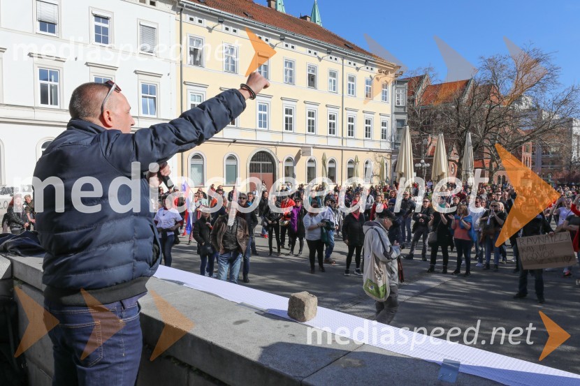 Protest proti ukrepom za preprečevanje COVID 19