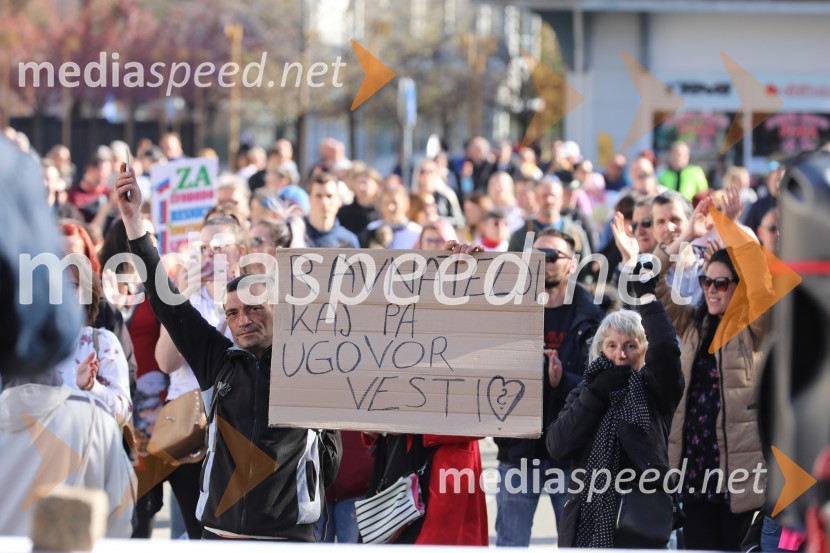 Protest proti ukrepom za preprečevanje COVID 19