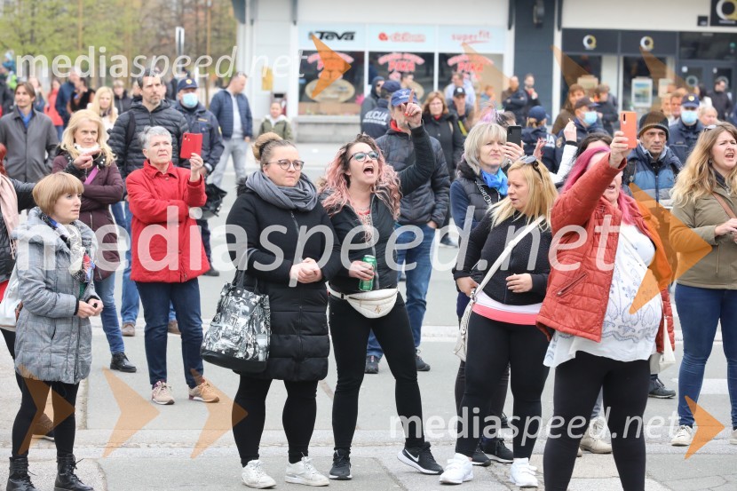 Protesti proti ukrepom za preprečitev Covid19 v Mariboru
