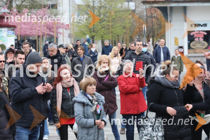 Protesti proti ukrepom za preprečitev Covid19 v Mariboru